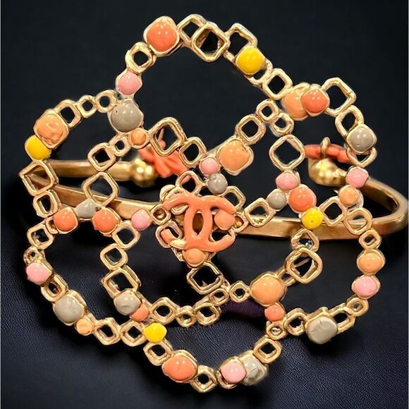 Chanel Authentic Flower Bracelet Cuff - Picture 1 of 9